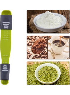 Buy Adjustable Measuring Spoons  8 Scales Gram Milliliter Measuring Spoon Coffee Powder Spoon Suitable for Kitchen Household Green in Saudi Arabia