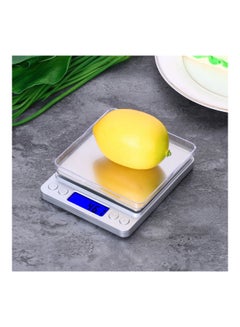 Buy Digital Kitchen Scale Digital Food Scale Kitchen Baking Scale LCD Backlight Display with 2 Tray for Home Travel 2000g/0.1g Silver 15.2*3*13cm in Saudi Arabia