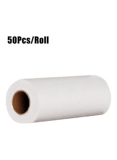 Buy 50Pcs/Roll Disposable Kitchen Cleaning Cloth Wiping Rags Dishcloth for Home/Office Use White 20*9*9cm in UAE