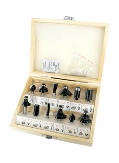 اشتري 12-Piece Router Bits Set With Carry Box Silver 16.50 x 5 x 14cm في السعودية