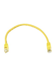 Buy Snagless Short Cat 6 Ethernet Cable Yellow in UAE