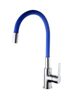 Buy Kitchen Sink Mixer With Stainless Steel Flexible Hose Blue in Saudi Arabia