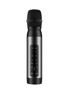 Buy Wireless Bluetooth Phone Condenser Microphone Dual Speaker Recording Karaoke Mic XDY37810 Black in Saudi Arabia