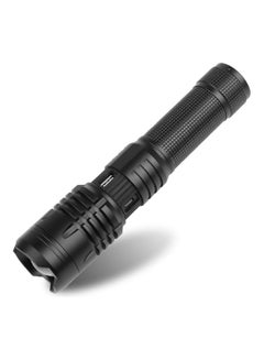 Buy USB Charging With Output Zoom Flashlight Black in Saudi Arabia