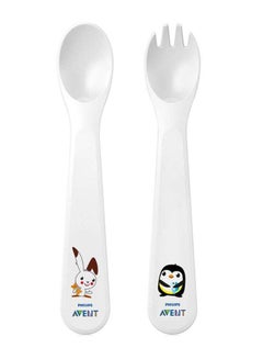 Buy Toddler Fork And Spoon Set (12M+) SCF712- 00 in Saudi Arabia