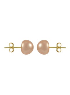 Buy 18 Karat Yellow Gold Pearl Earrings in UAE