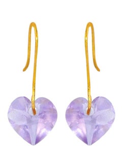 اشتري 10k Gold Rose Quartz Heart Earrings في الامارات