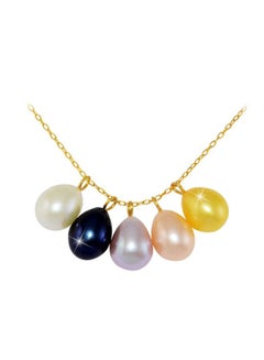 Buy 18 Karat Gold Pearl Pendants And Necklace Set in UAE