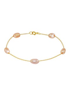 اشتري 10k Gold Pearl Bracelet في الامارات