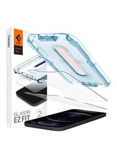 Buy GLAStR EZ FIT [2 Pack] designed for iPhone 12 Pro MAX Screen Protector (6.7 inch) Premium Tempered Glass - [Images May Vary] Clear in UAE