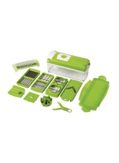 Buy 11-In-1 Vegetable And Fruits Cutter Green 5x5x7cm in Saudi Arabia