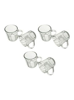 Buy 6-Piece Coffee Mug Set Clear in UAE