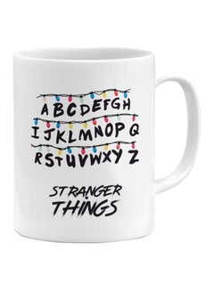 اشتري مج قهوة من السيراميك بطبعة الحروف الأبجدية الإنجليزية بتصميم حروف فيلم "Stranger Things" في الامارات