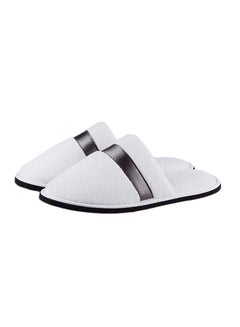 Buy Non-Slip Flat Slides White in Saudi Arabia