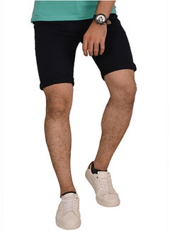 Buy Casual Gabardine Short Navy Blue in Egypt