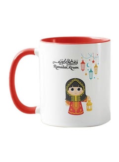 Buy Ramadan Printed Coffee Mug White/Red/Black in UAE