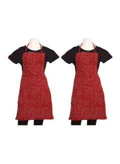 Buy Cotton Home Use Apron Free Size Maroon Free Centimeter Red in Egypt