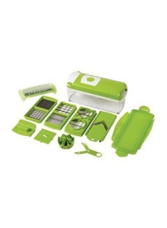 Buy 11-Piece Slicer Set Green/White 28x11x12.5cm in UAE