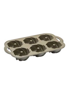 Buy Bundt Muffin Bakeware Mould Grey 14.38x8.88x1.75inch in Saudi Arabia