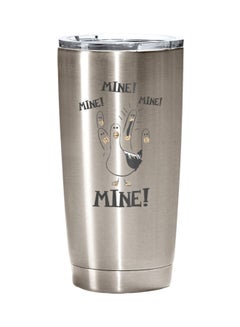 Buy Stainless Steel Travel Tumbler With Acrylic Lid Silver 20ounce in UAE