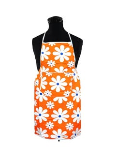 Buy Cotton Home Use Apron Xl Multicolor Xl Centimeter Orange/White/Blue XL in Egypt