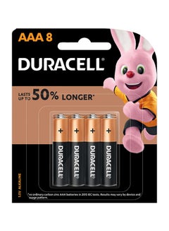 Buy Type AAA Alkaline Batteries, pack of 8 Multicolour in UAE