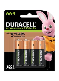 Buy Rechargeable AA Batteries 4 Pieces Multicolour in UAE