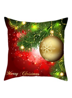 Buy Printed Cushion Cover Red/Gold/Green 45x45cm in UAE