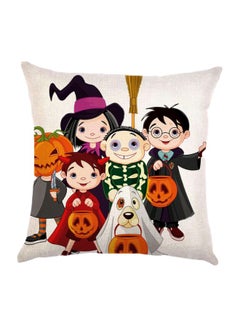 Buy Halloween Printed Cushion Cover Multicolour 45x45cm in UAE