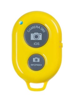 Buy Universal Bluetooth Mobile Phone Camera Remote Control Shutter for Selfie Stick Yellow in Saudi Arabia