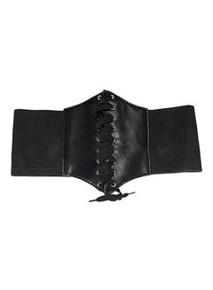 اشتري Wide Waist Waistband Belt أسود في السعودية