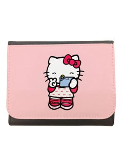 Buy Hello Kitty Printed Tri-Fold Wallet Pink/White/Black in Saudi Arabia