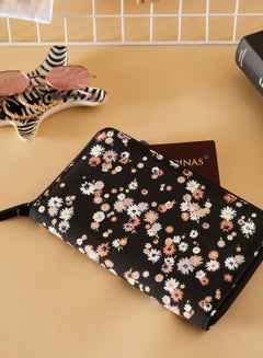 Buy Dolly Daisy Floral Travel Wallet Black/White/Pink in UAE