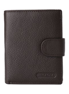 Buy Belt Buckle Leather Wallet Black in Saudi Arabia