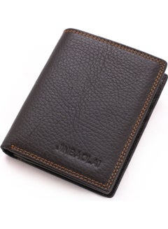 Buy Large Capacity Leather Wallet Coffee in Saudi Arabia