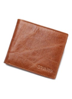 Buy Leather Wallet Light Coffee in Saudi Arabia