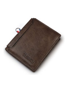 Buy Leather Card Wallet Dark Coffe in Saudi Arabia