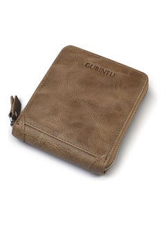 Buy Leather Wallet Light Coffee in Saudi Arabia