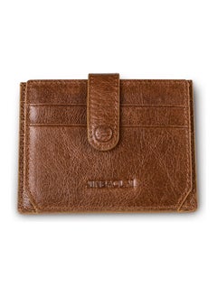 Buy Leather Card Wallet Light Coffee in Saudi Arabia