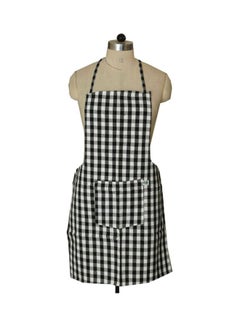 Buy Checkered Home Use Apron Black/White M in Egypt