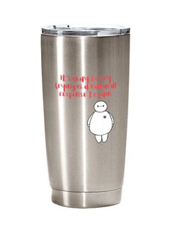 Buy Big Brother Quote Printed Stainless Steel Tumbler With Lid Silver/Red/White 20ounce in UAE