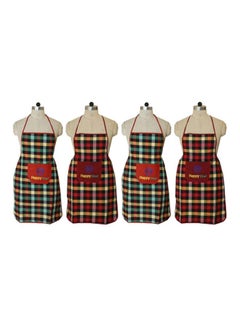 Buy 4-Piece Printed Apron Set Multicolour in Egypt