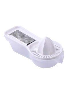 Buy 2-In-1 Manual Squeezer Juicer And Grater White/Clear in UAE
