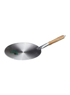 Buy Aluminium Tawa With Handle Silver/Brown 11cm in UAE