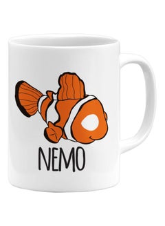 Buy Nemo Printed Ceramic Coffee Mug White/Orange/Black in UAE
