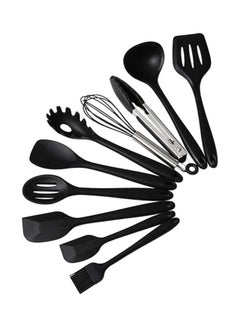 Buy 10-Piece Flatware Set Black/Silver in UAE