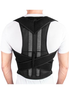 Buy Posture Corrector for Men Women Back Brace Adjustable Straps Shoulder Support Trainer in Saudi Arabia