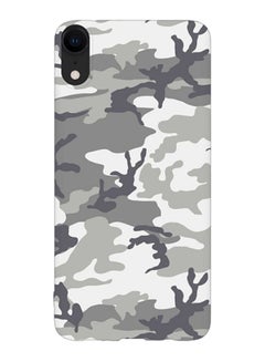 Buy Artic Camo Printed Protective Case Cover For Apple iPhone XR Grey/White in Saudi Arabia
