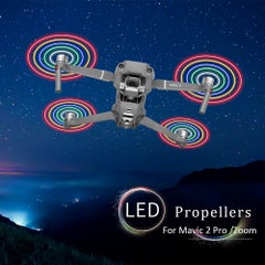 Buy 1 Pair LED Flash Low-Noise Quick Release Propeller For DJI Mavic 2 Pro/Zoom FPV Drone in UAE