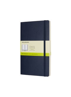 Buy Moleskine Classic Notebook, Large, Plain, Sapphire Blue, Soft Cover (5 X 8.25) Paperback English by Moleskine - 2017 in UAE